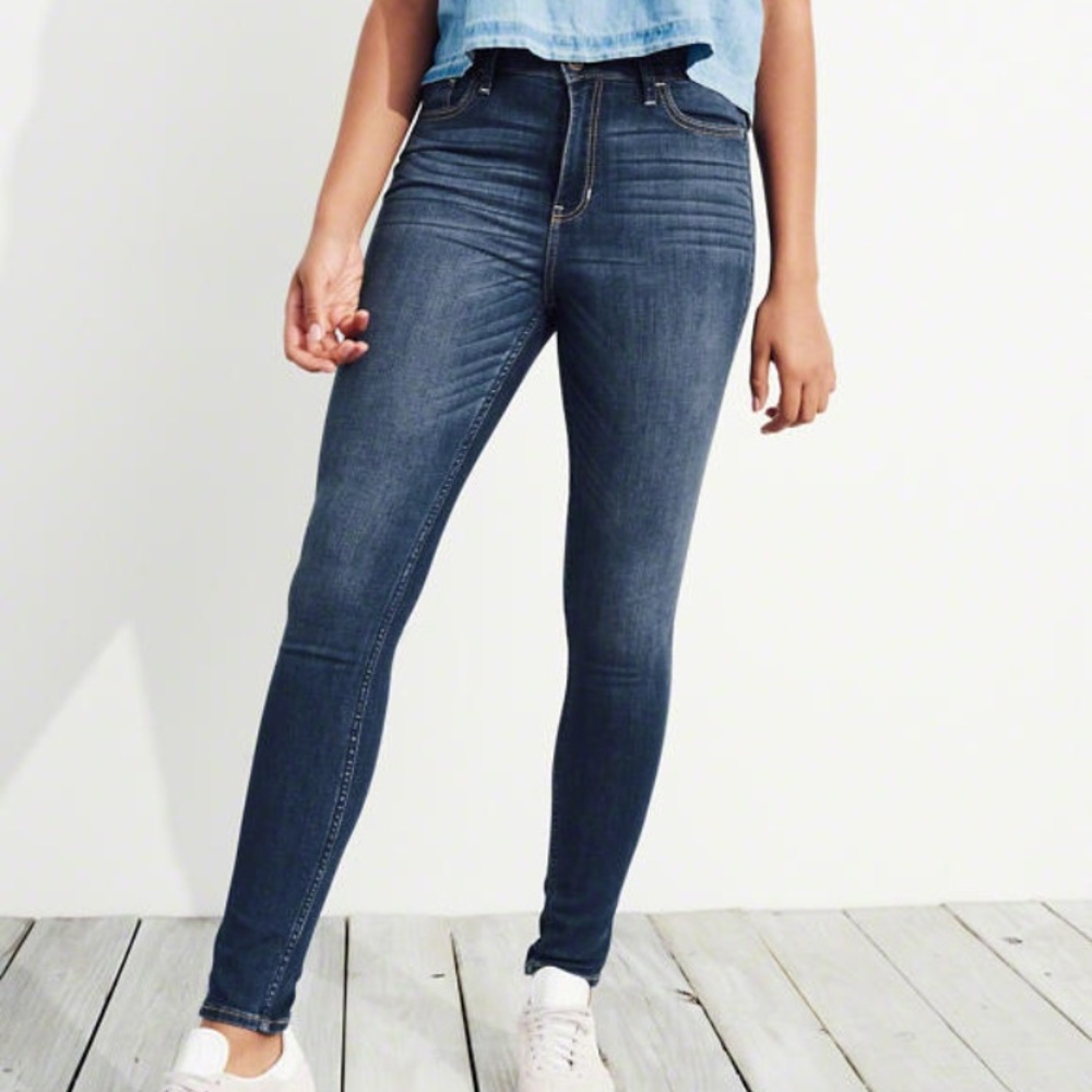 Dark Wash High Rise Jean Legging
